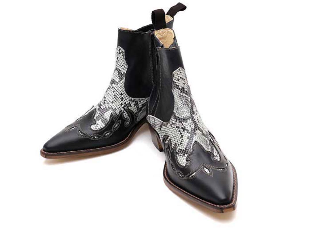 traker's Black×Python（パイソンプリント・型押し）