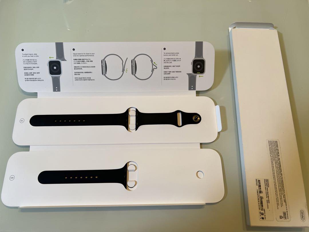 Apple Watch 純正スポーツバンド 黒 - メルカリ