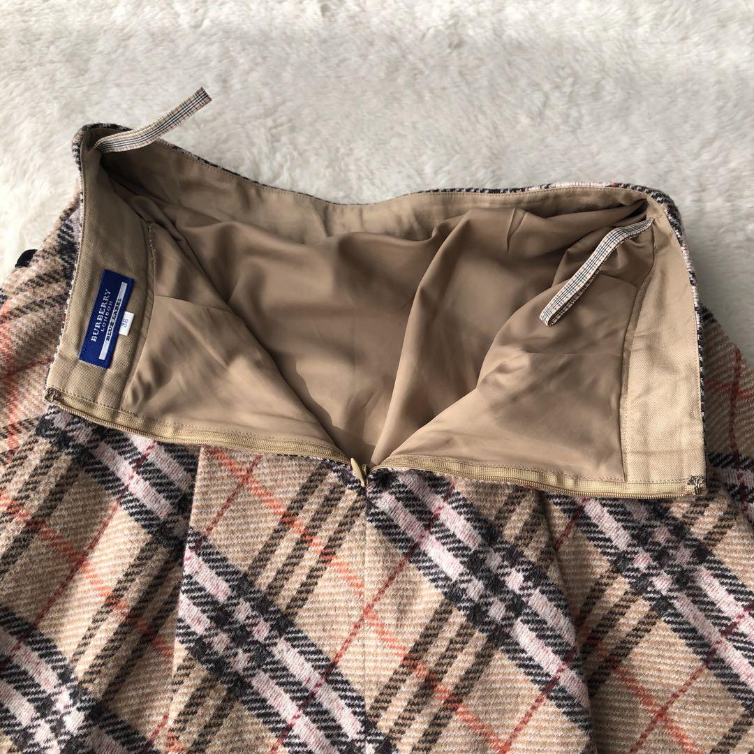 BURBERRY LONDON BLUE LABEL フレアスカート 厚め生地