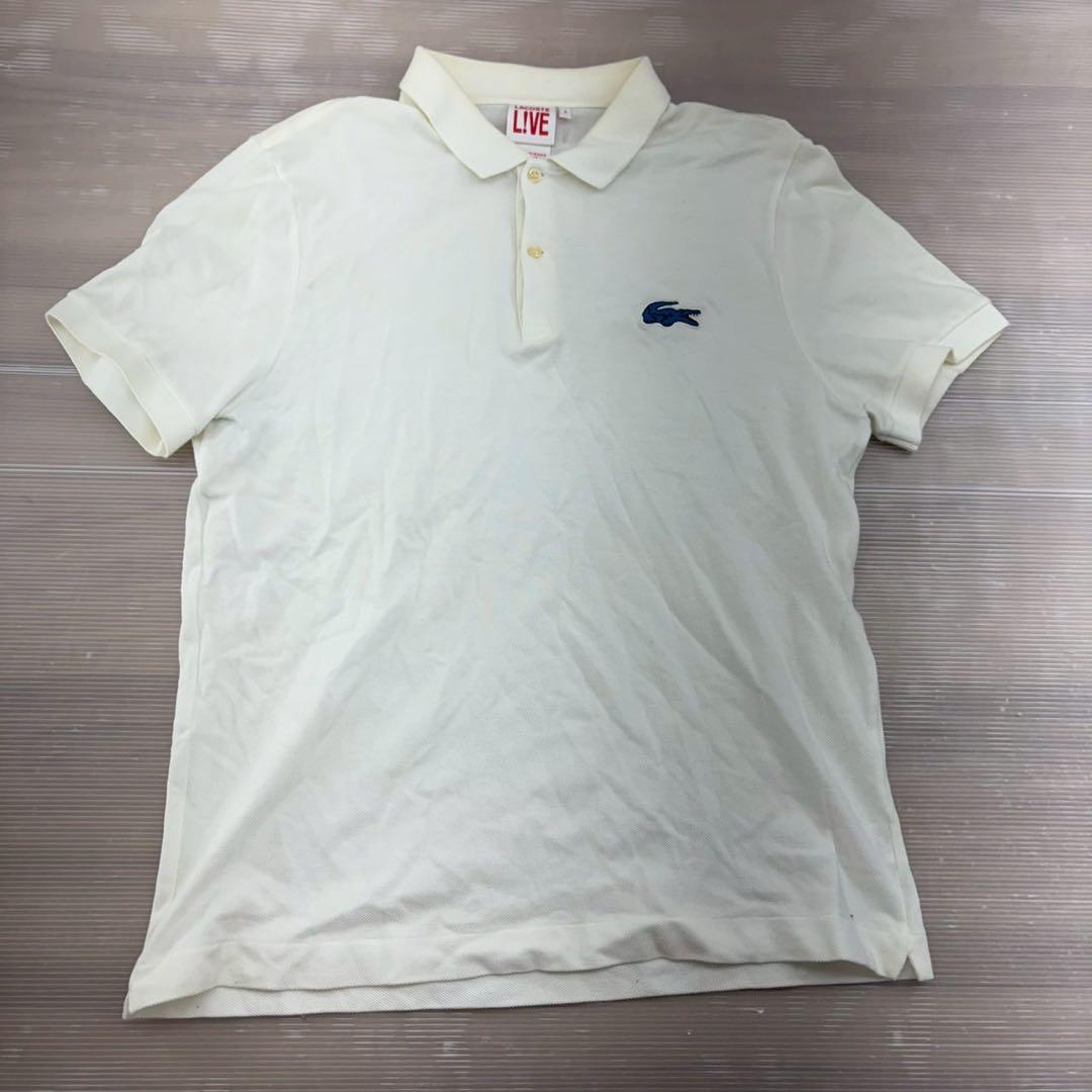 LACOSTE ホワイトポロシャツ　新品タグ付 新品タグ付き ラコステポロシャツ ホワイト サイズ3 MからL相当