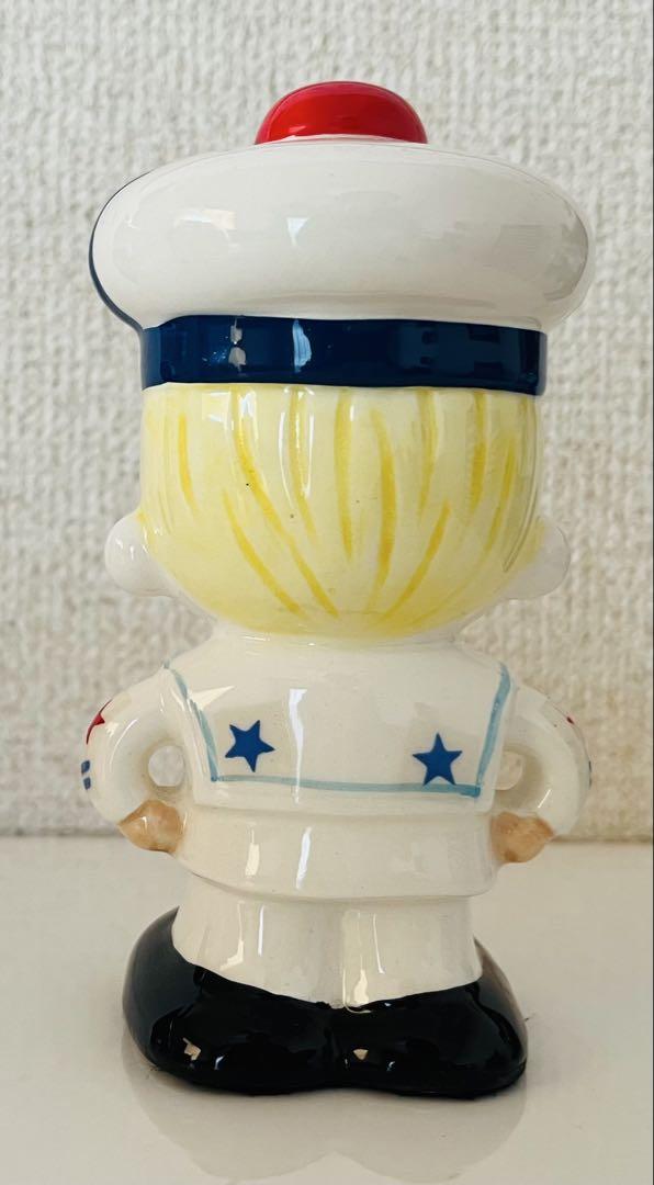 内藤ルネの陶器　ヘイタイ貯金箱　約13㎝