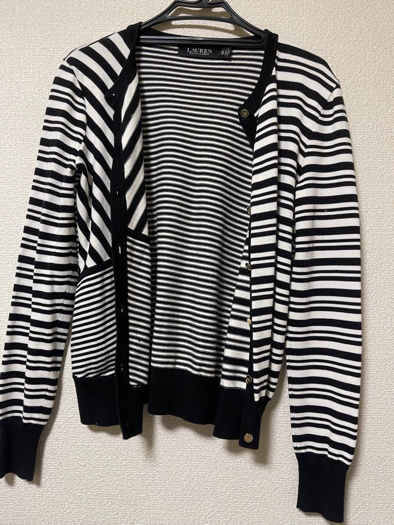 LAUREN ストライプカーディガンxsサイズ