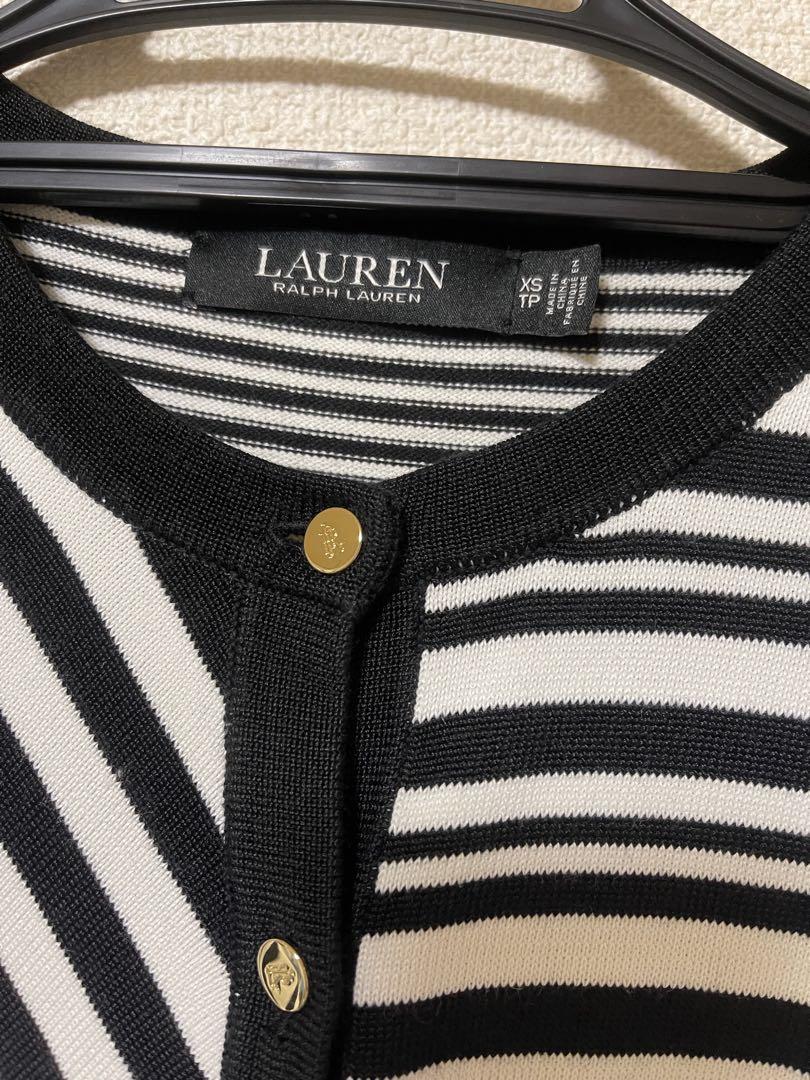 LAUREN ストライプカーディガンxsサイズ