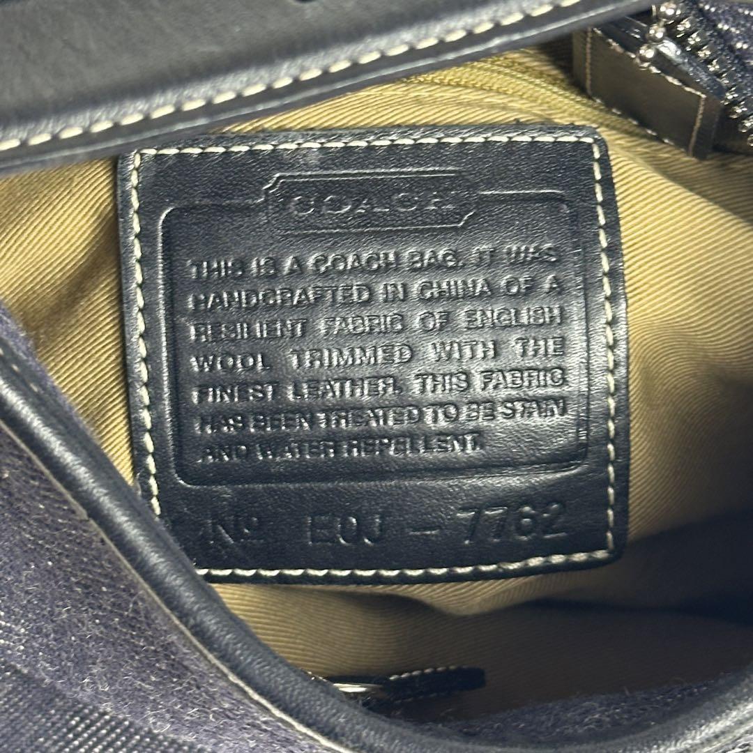 COACH ワンショルダーバッグ デニム レザー 7762 - メルカリ