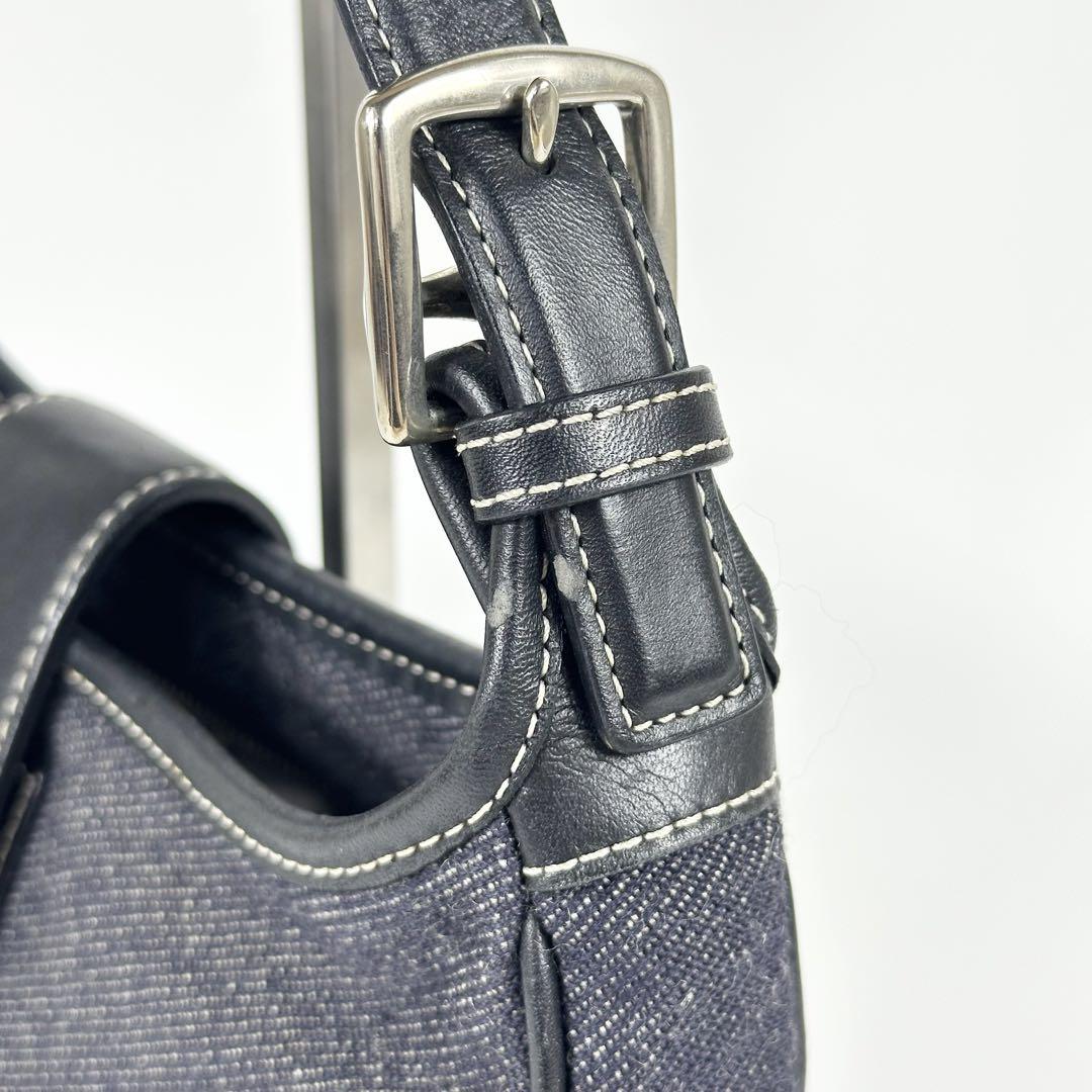 COACH - COACH ワンショルダーバッグ デニム レザー 7762の通販