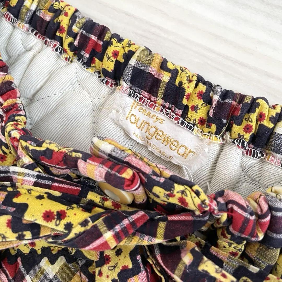 70s plaid quilting skirt キルティングスカート