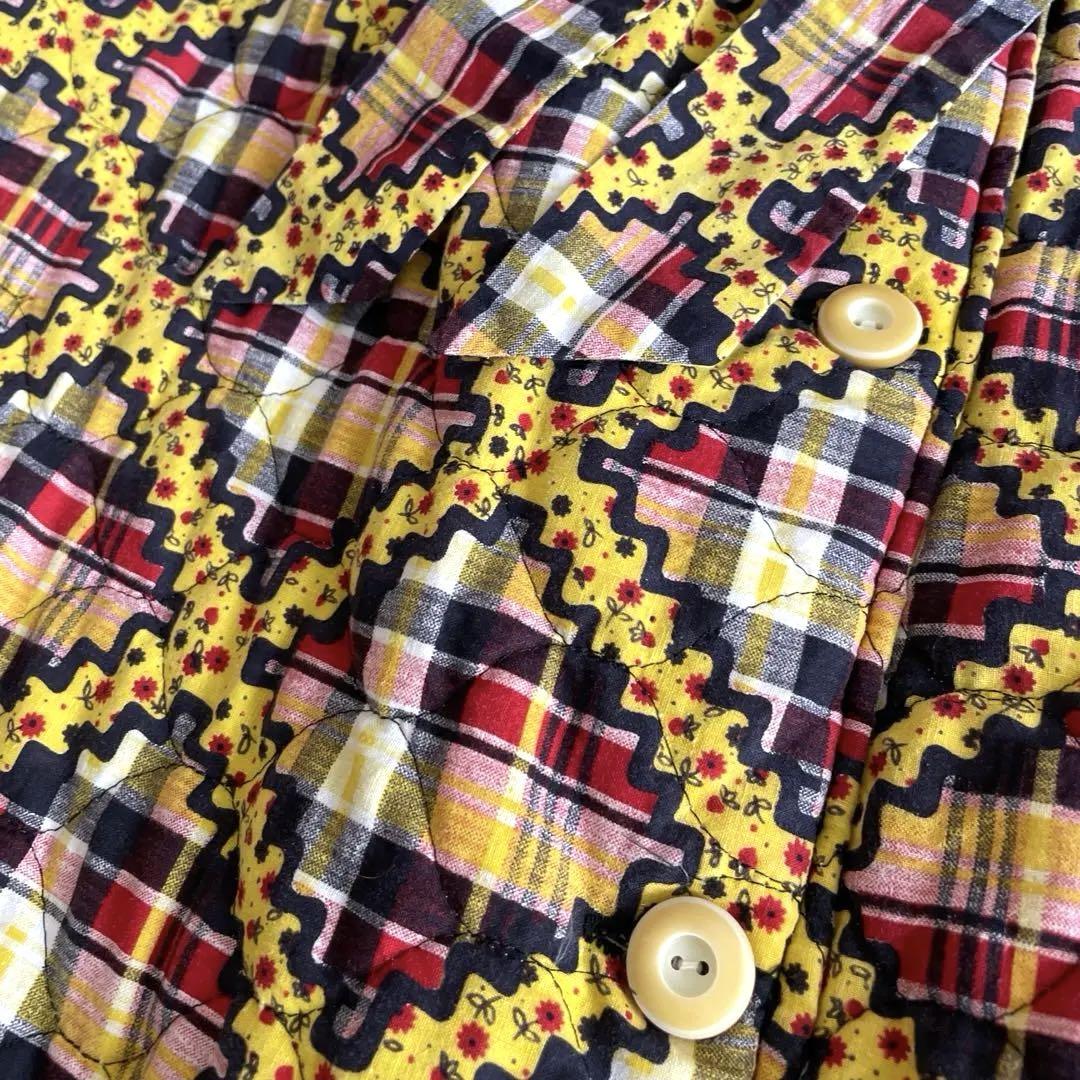 70s plaid quilting skirt キルティングスカート