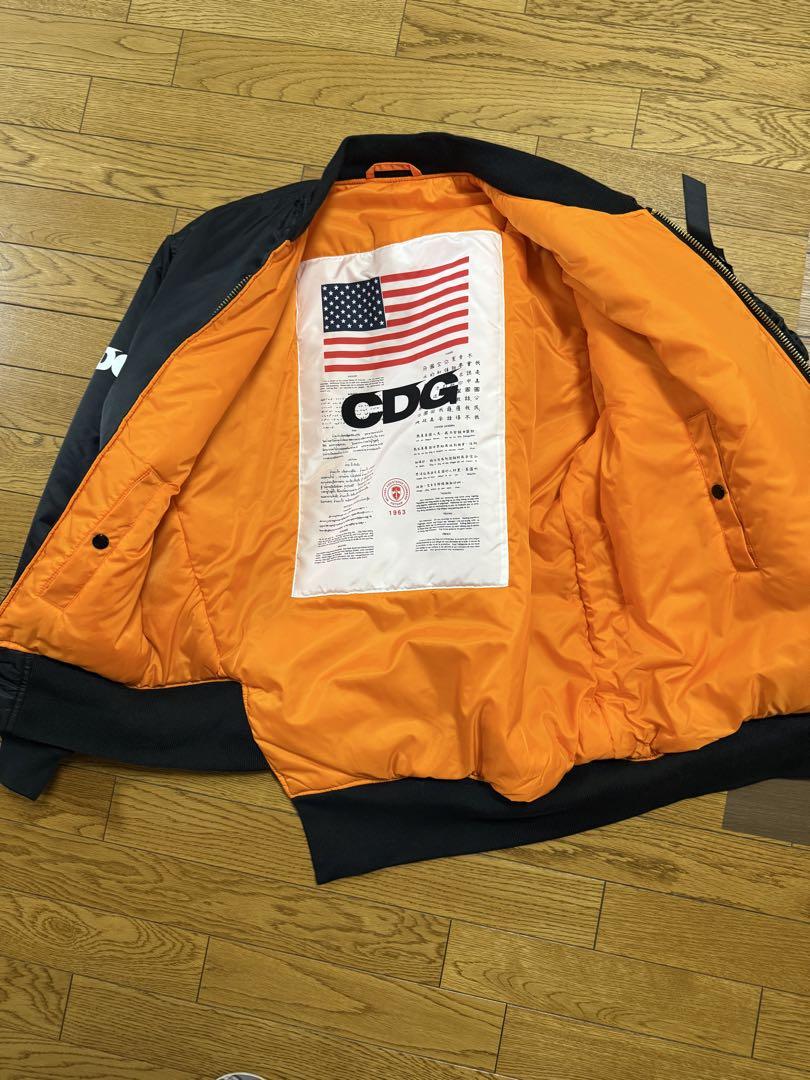 美品 CDG コムデギャルソン ALPHA BIAS MA-1 黒XL