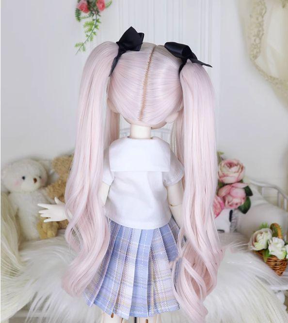 WH19 BJD 1/3 人形 ドール ウィッグ カツラ 耐熱 ハンドメイド