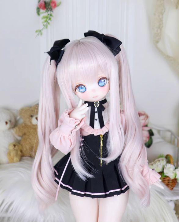 WH19 BJD 1/3 人形 ドール ウィッグ カツラ 耐熱 ハンドメイド