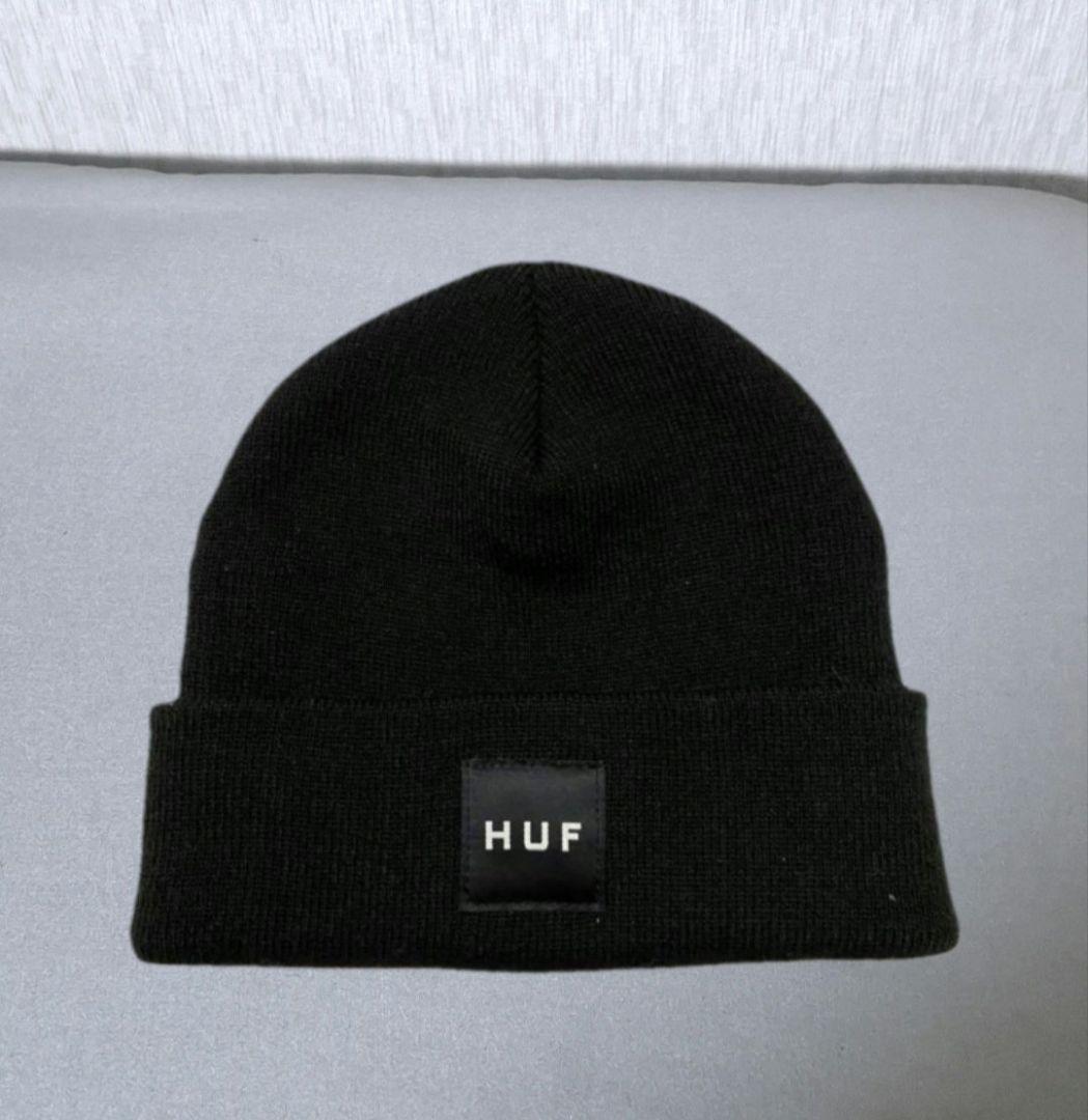 HUF 黒 ニット帽 ブラック ハフ ビーニー