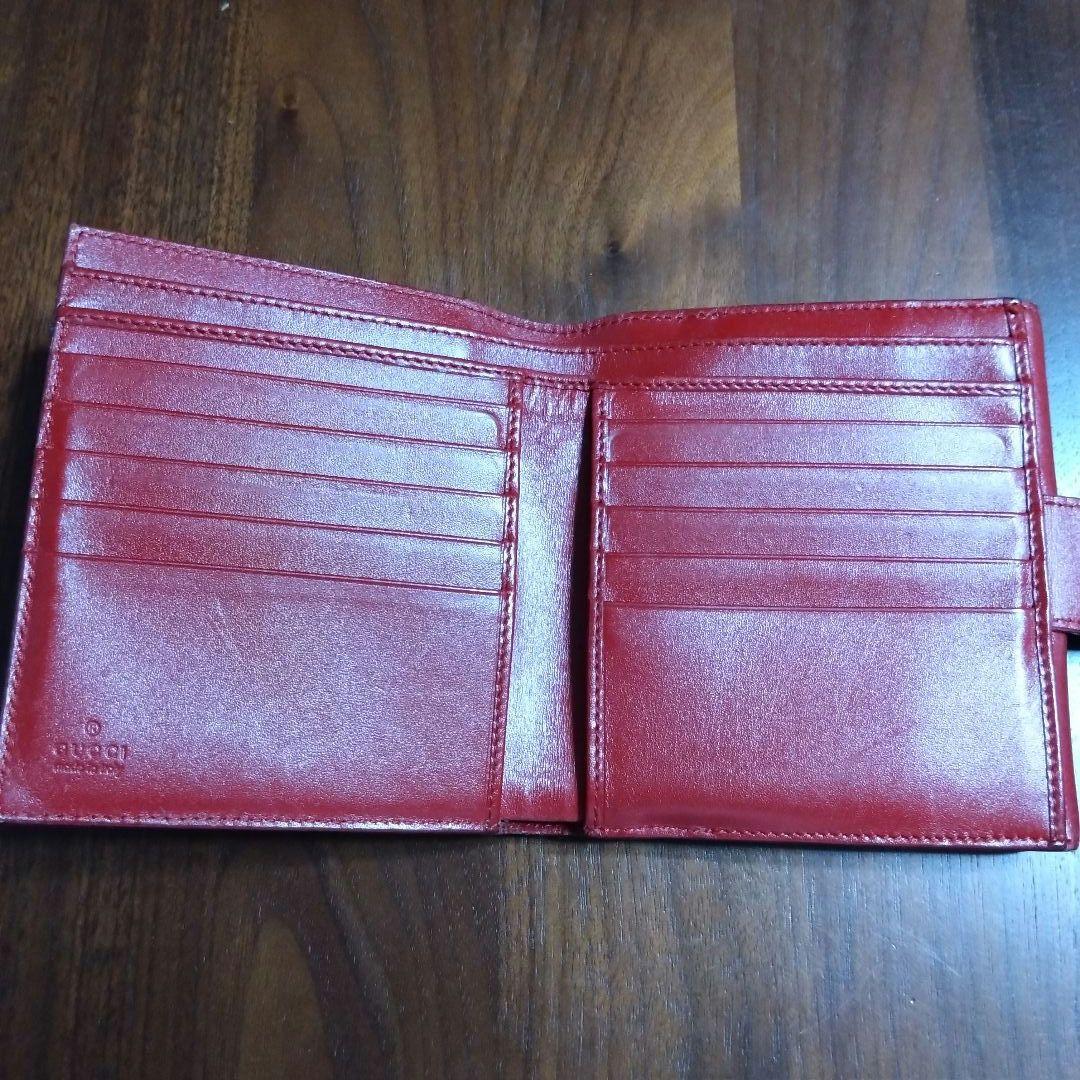定番のお歳暮 GUCCI 二つ折り財布 赤 035・2118・2215 小物