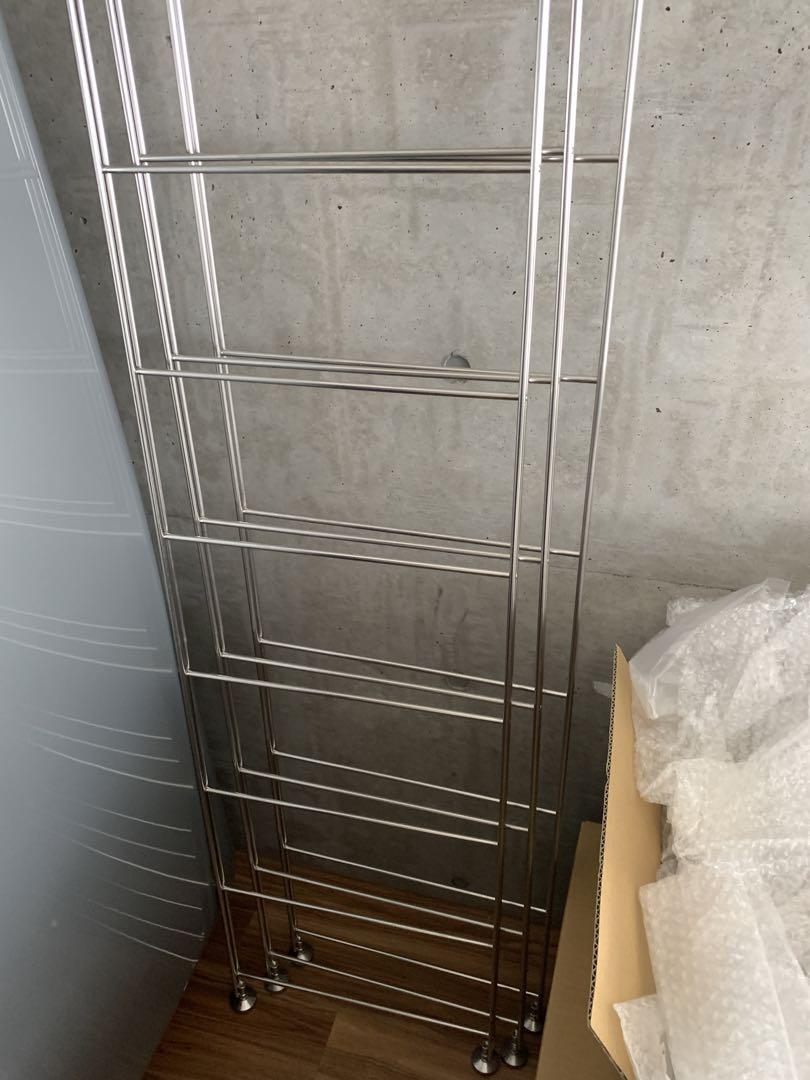 無印良品 ユニットシェルフ ステンレス 帆立 3本セット 画像4