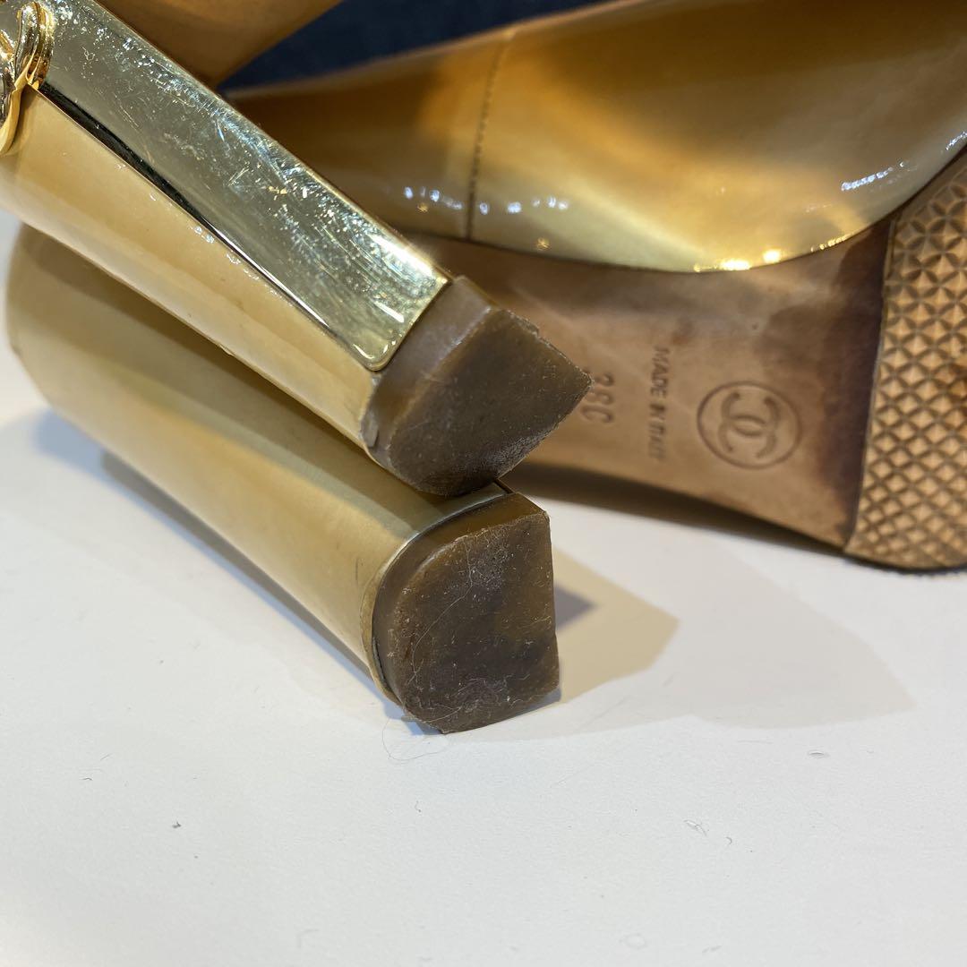 CHANEL ハイヒールパンプス ベージュ　38（24㎝）