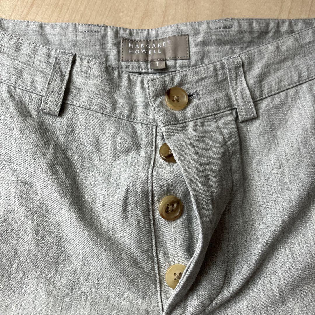 マーガレットハウエル 24AW COTTON WITH PLAX ワイドパンツ