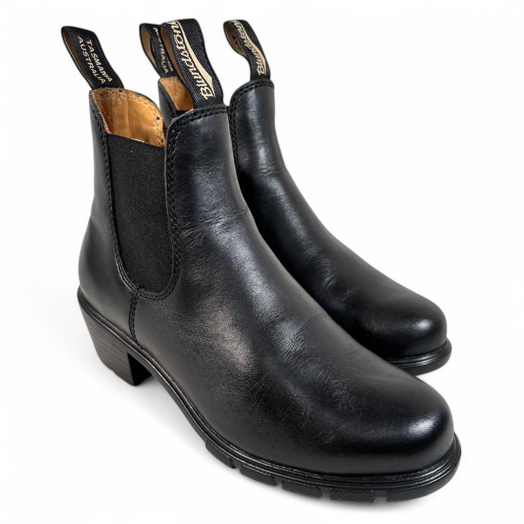 ブランドストーン UK4 23.5 レザー サイドゴアブーツ ブラック 黒