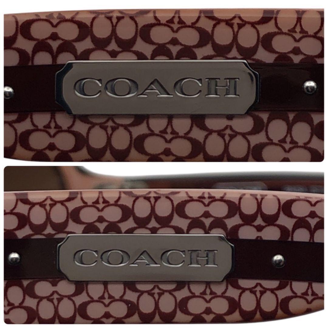 美品✨COACH コーチ サングラス シグネチャー柄 メタルロゴ