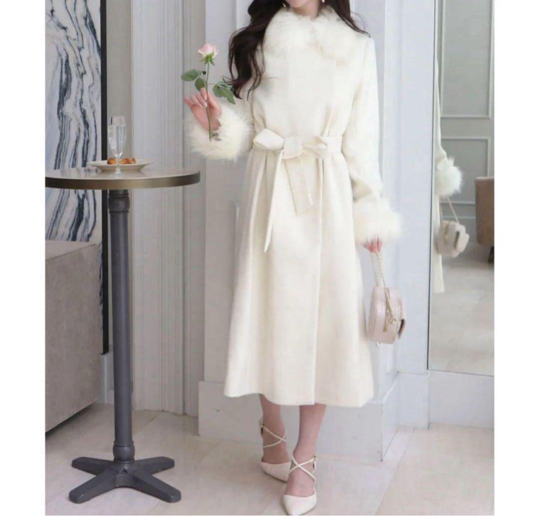 【お値下げ可能】ロイヤル パーティーロングコートMサイズ ウエストリボン付