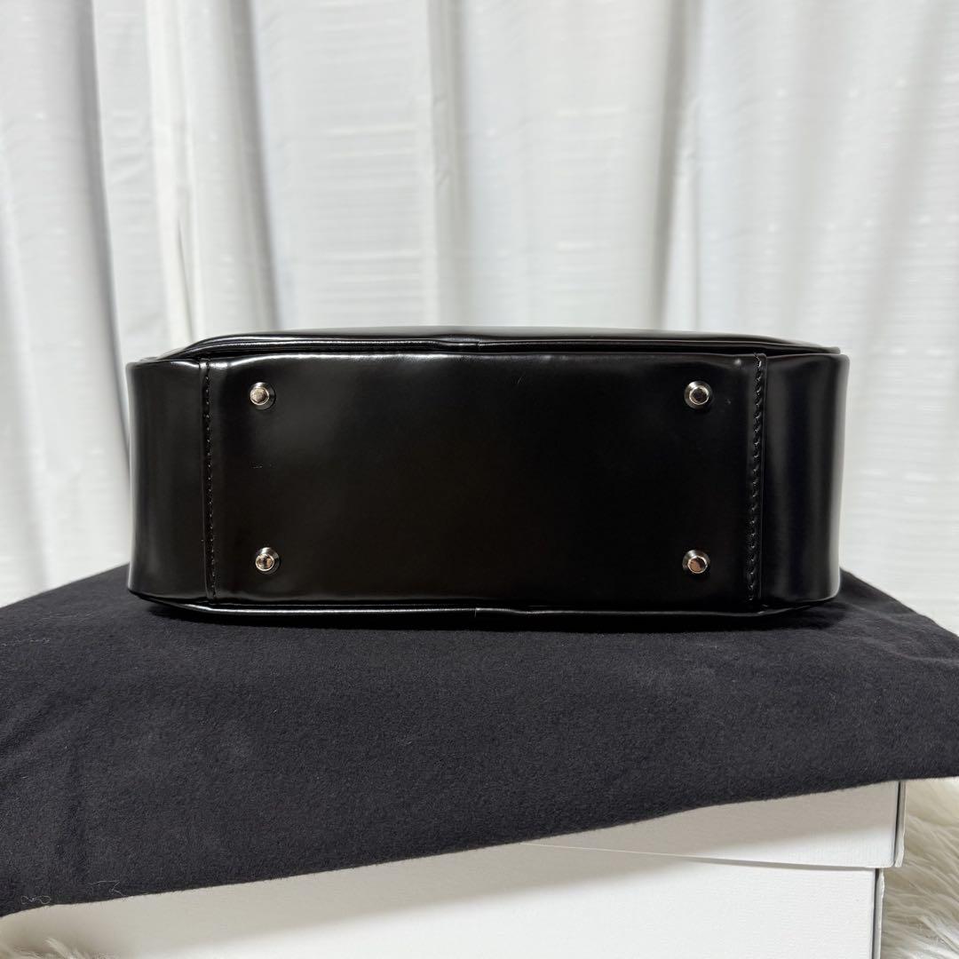 ⭐️新品未使用⭐️　コムデギャルソン　スクエアバッグ　レザーバッグ　ブラック