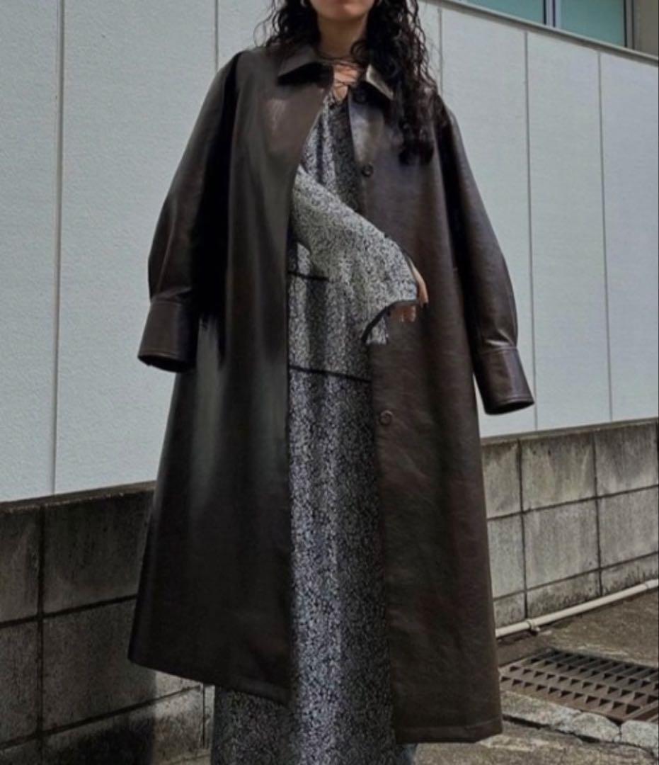 AMERI アメリCRASH FAKE LEATHER COAT AMERI アメリCRASH FAKE LEATHER COAT