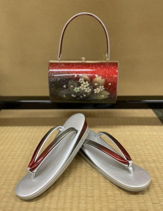 希少!!】 和装用バッグ-【新品】成人式・卒業式 振袖用 バッグと草履 熱販売 《しましま様専用》ソーホー ショルダーバッグ ショルダーバッグ