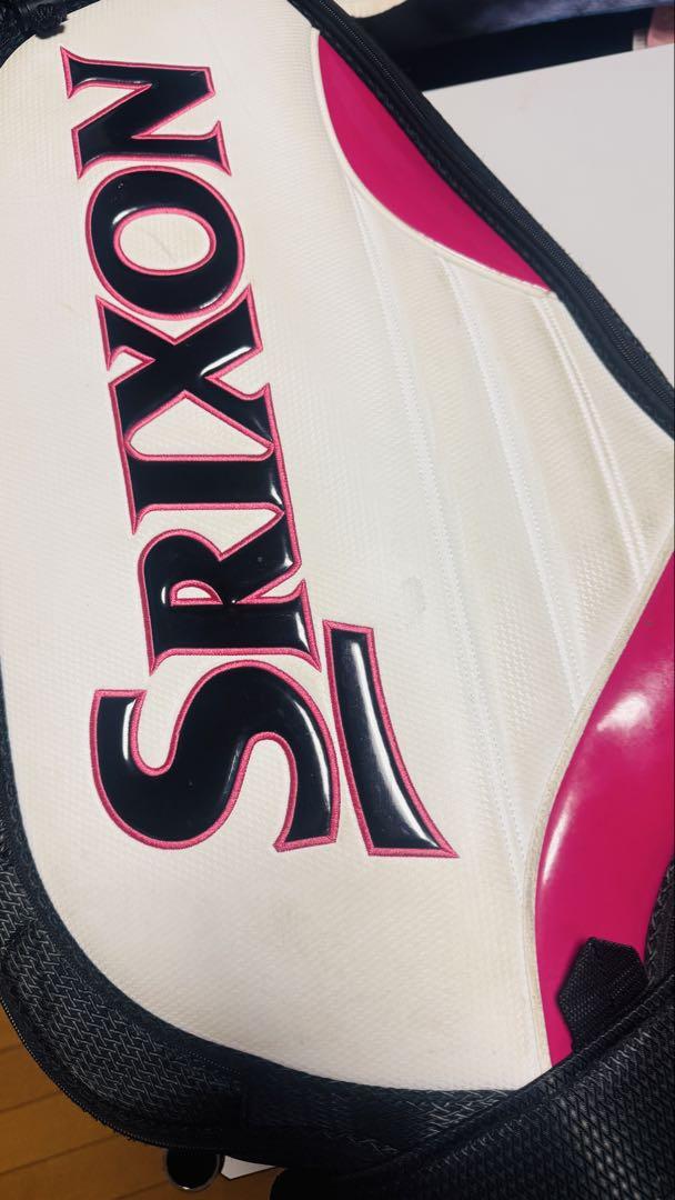 【SRIXON スリクソンスタイリッシュなゴルフバッグブラック×ホワイト×ピンク
