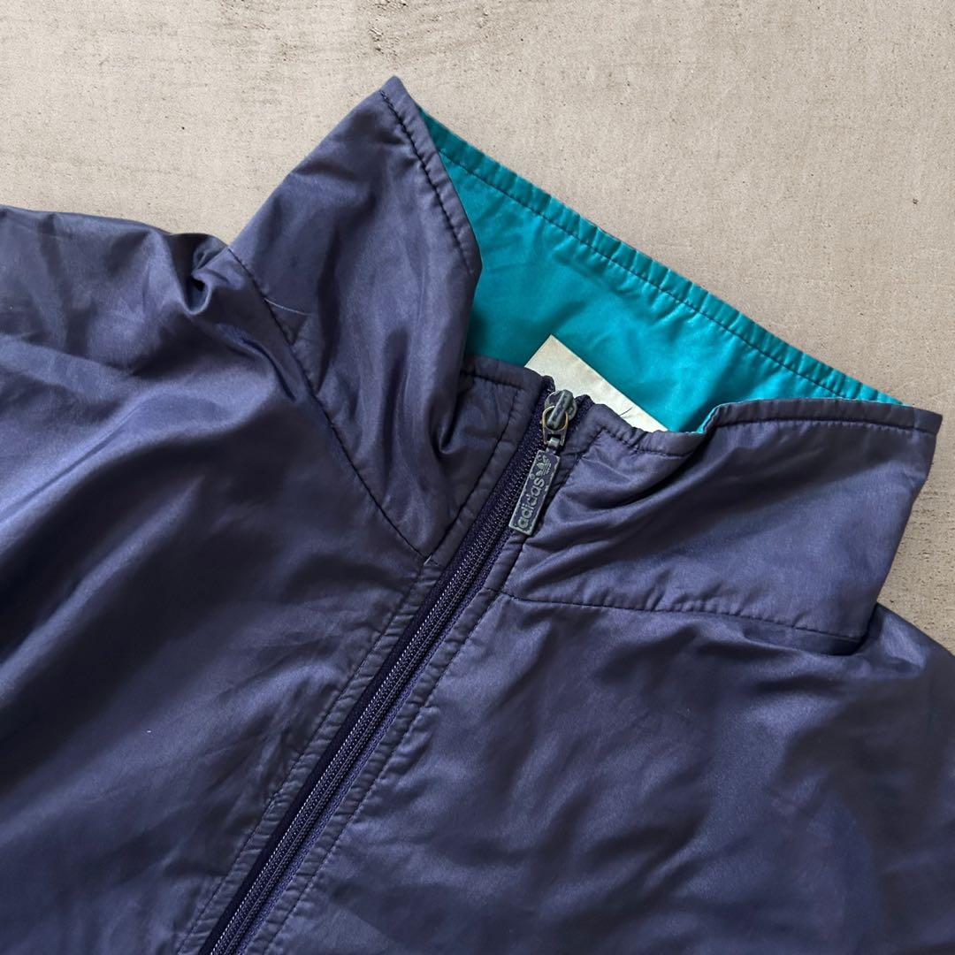 激レア80sアディダスナイロンジャケットトレフォイル刺繍ロゴレトロY2K古着XL 激レア80sアディダスナイロンジャケットトレフォイル刺繍ロゴレトロY2K古着XL