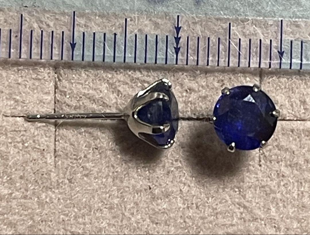 pt900ピアス　大粒ブルーサファイア2.00ct プラチナ