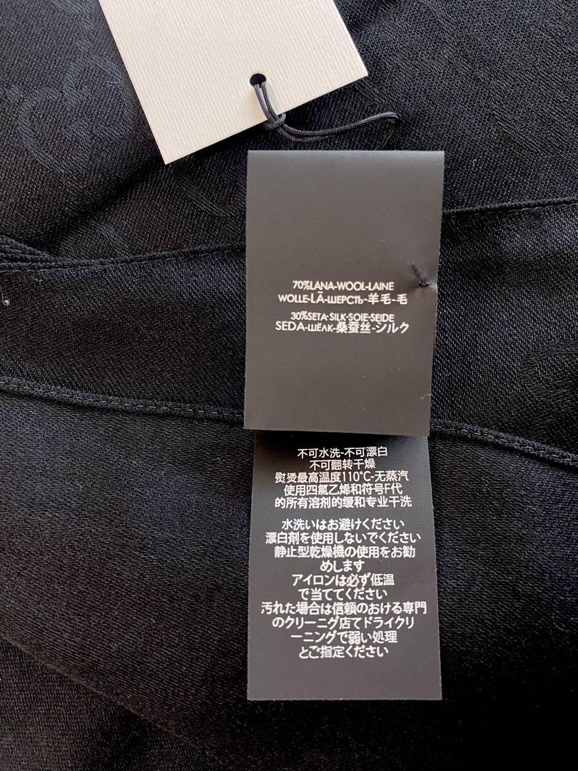 GUCCI ブラック ストール 70 X 200 cm