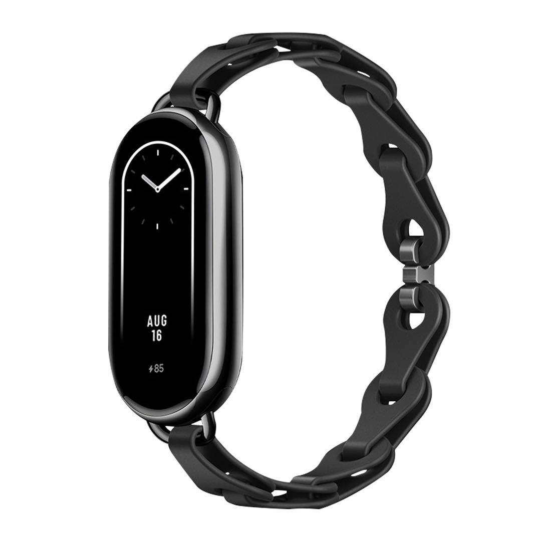 シリコンバンド Xiaomi Mi Band 9 / 8 対応 交換ベルト　黒