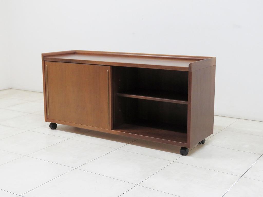 IDC大塚家具■パラダイム サイドキャビネット ウォールナット材■キャスター