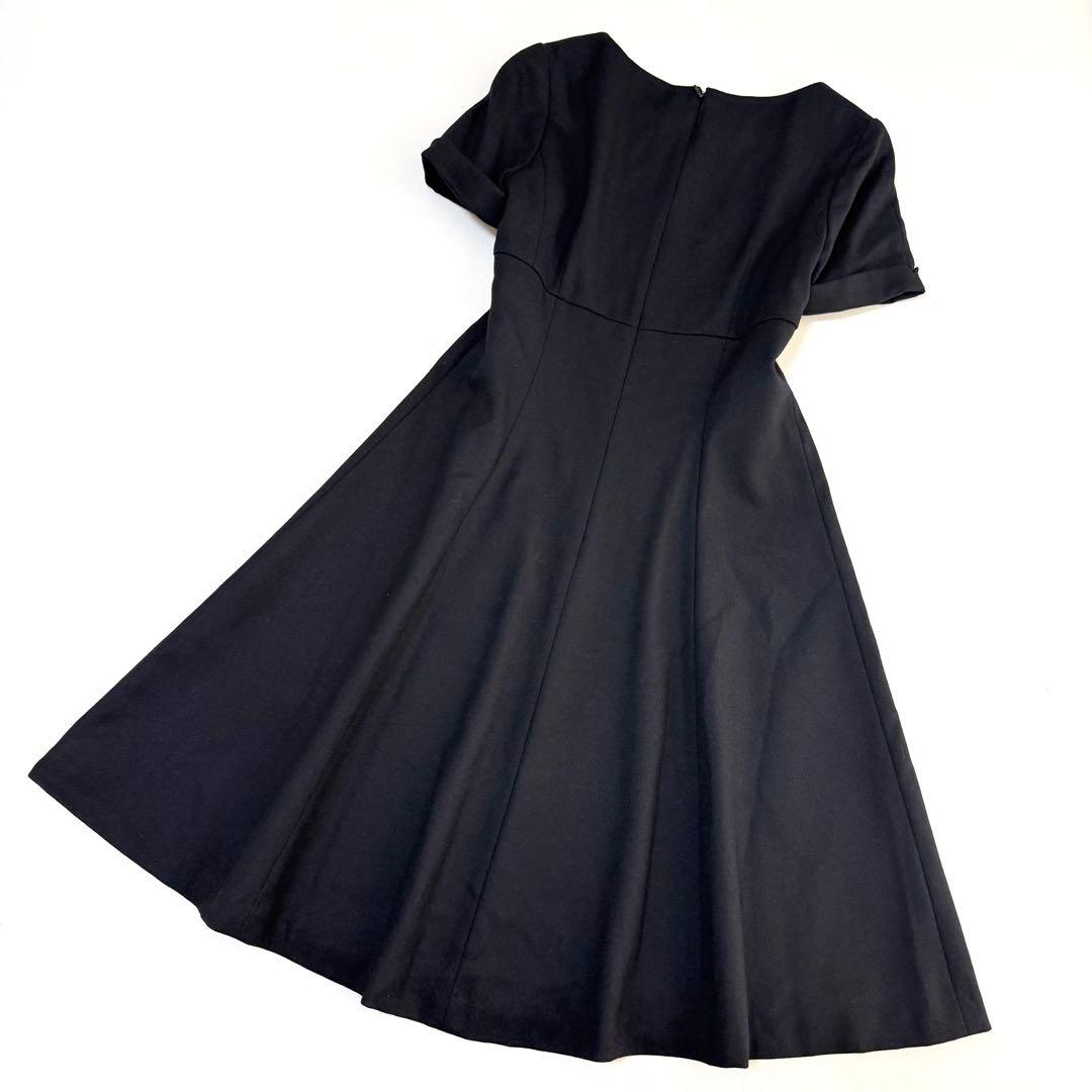 【ハロッズ】ウールセットアップ（M）ジャケット　フレアワンピース　ブラック