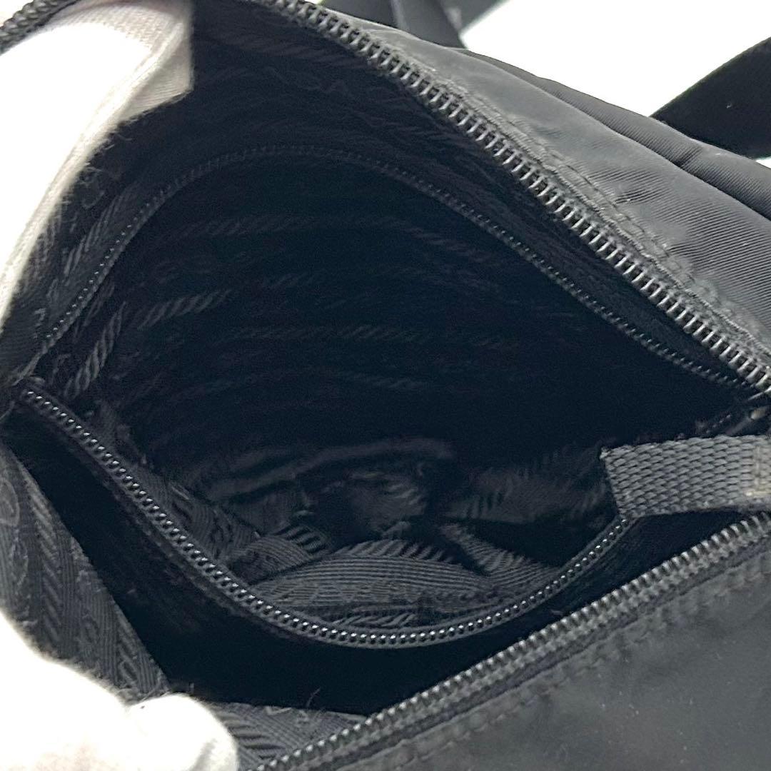 プラダ ショルダーバッグ フラップ テスートナイロン 三角ロゴ ブラック 黒 プラダ ショルダーバッグ フラップ テスートナイロン 三角ロゴ ブラック 黒