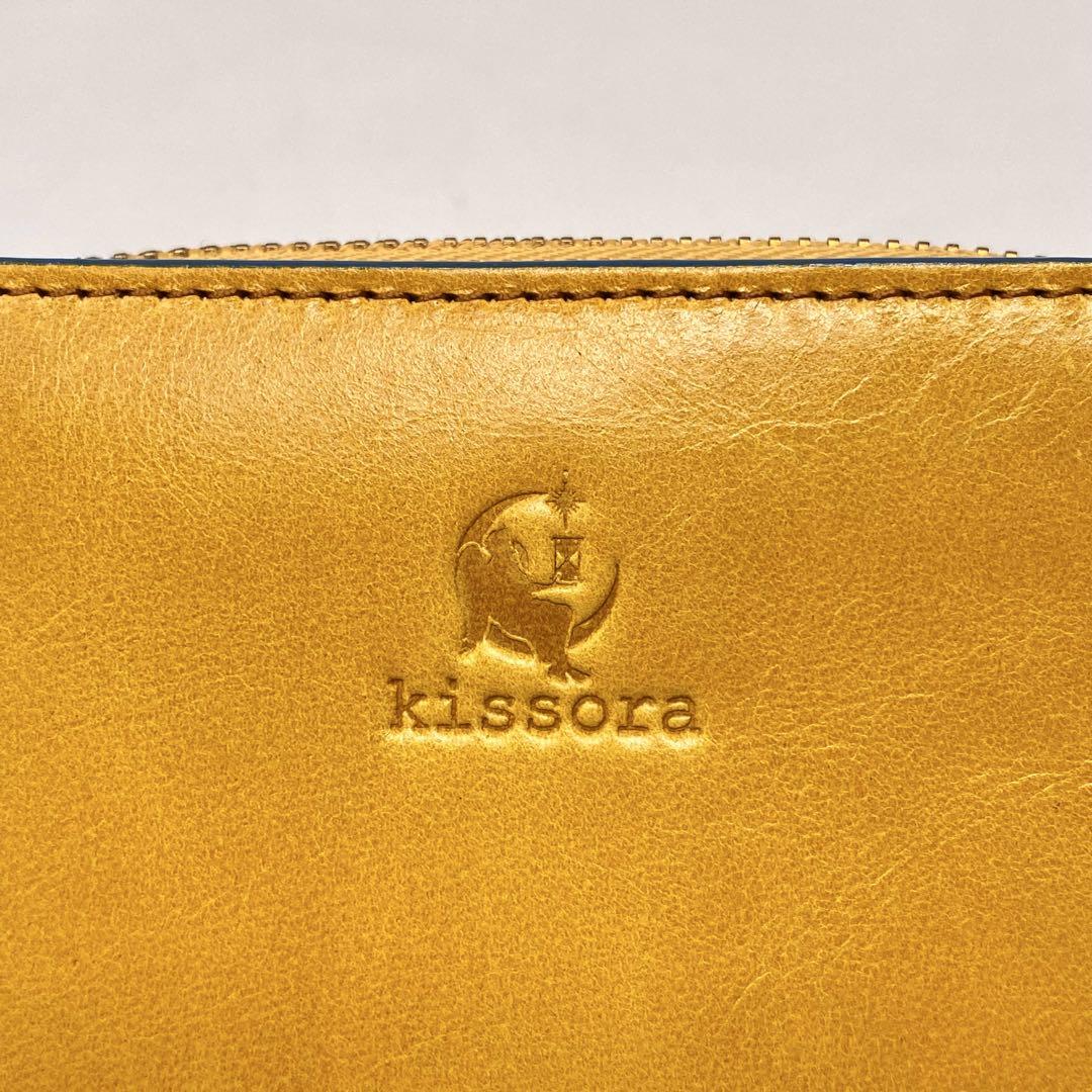 kissora キソラ 二つ折り財布 アテネ イエロー 黄色 財布 ジップ
