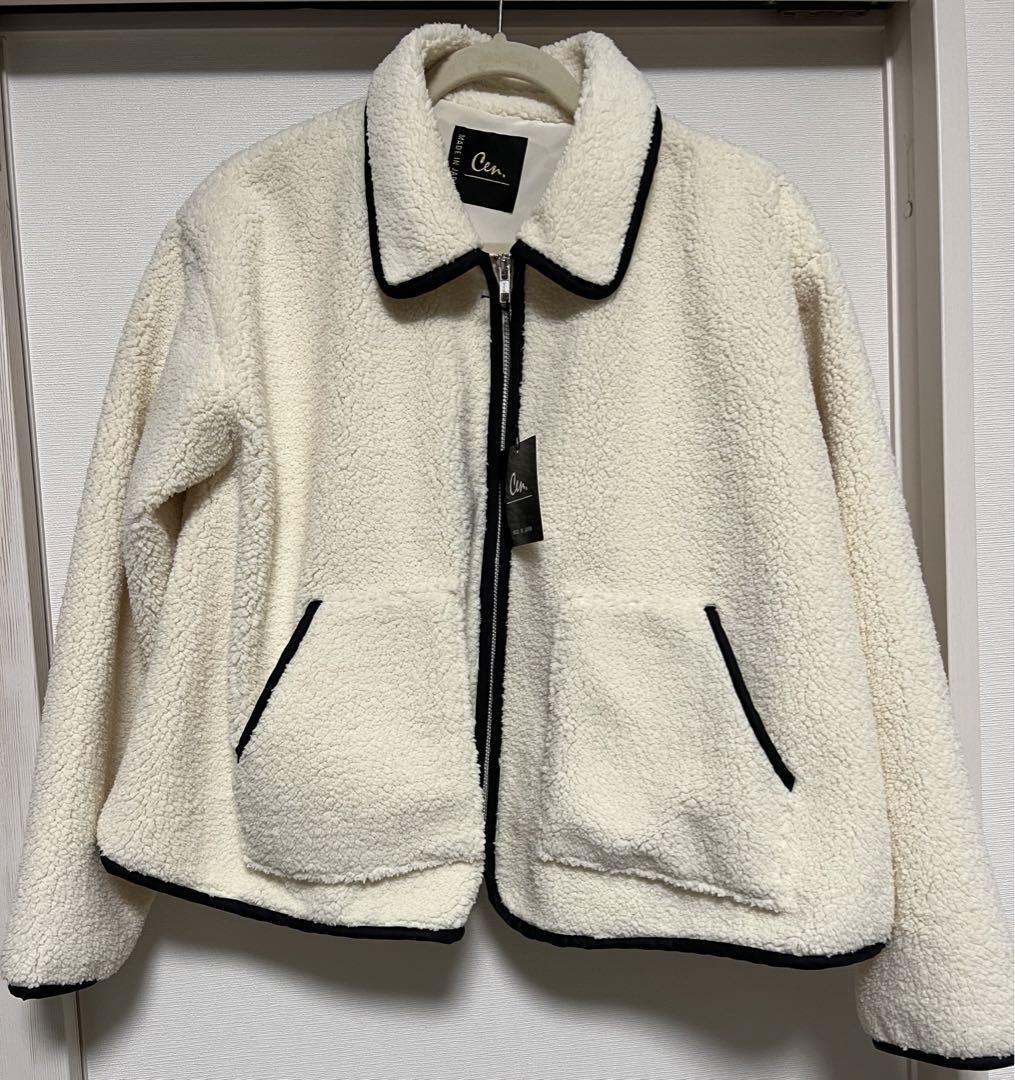 【限定お値下げ中】cen.  パイピングボアブルゾンコート　コート　ボア