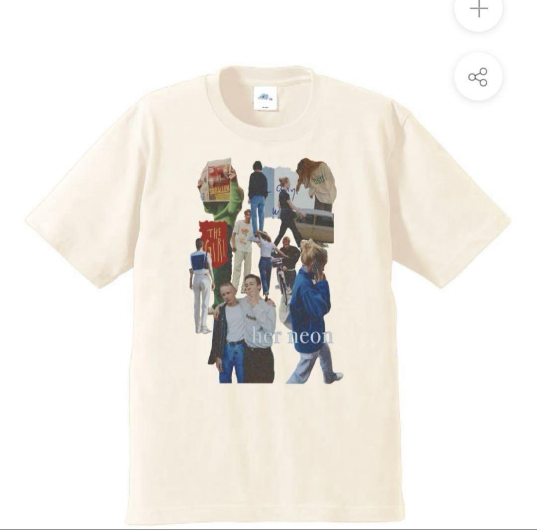 HER NEON Tシャツ L ホワイト メンズ レディース ユニセックス