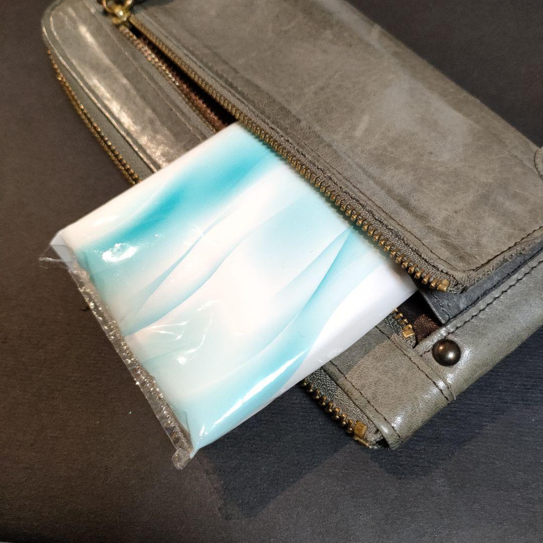 レガロ regalo グレー 本革 長財布 スタッズ付き