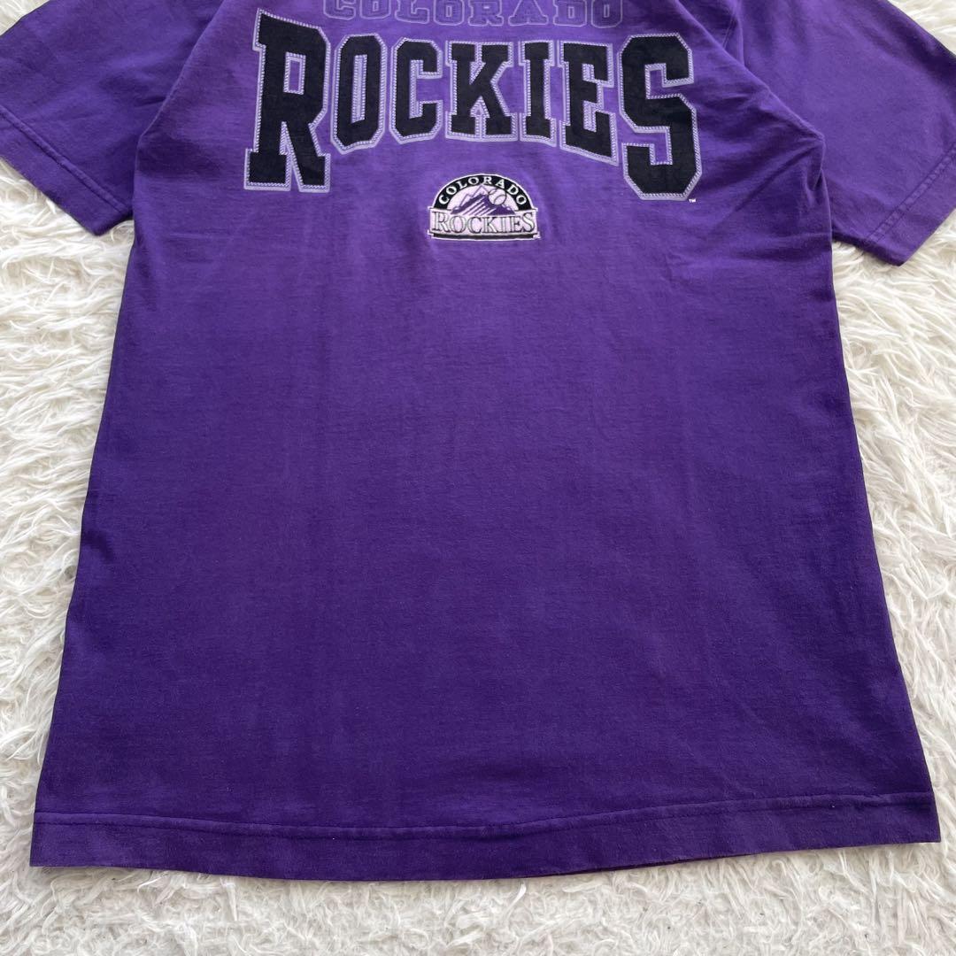 NLB ROCKIES PRO PLAYER 刺繍　USA製　半袖　Tシャツ