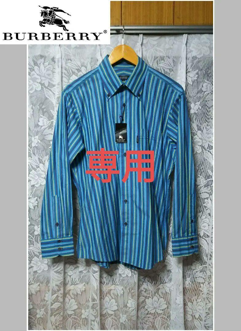 【BURBERRY BLACK LABEL】ストライプシャツ/長袖/ロゴ/新品