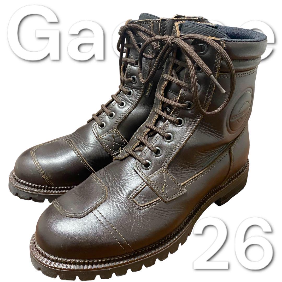 Gaerne ガエルネ　バイクブーツ革　茶　サイドジップ　ゴアテックス　26.0