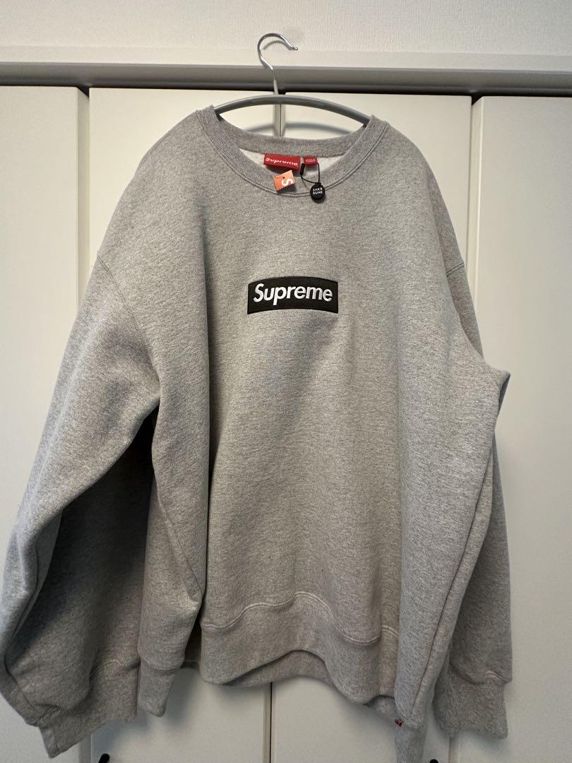 Supreme グレー クルーネック トレーナー