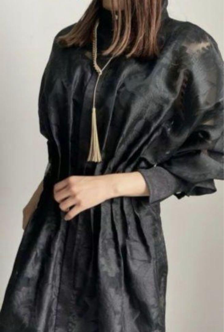 アメリヴィンテージ　UND SHEER JACQUARD TUCK DRESS