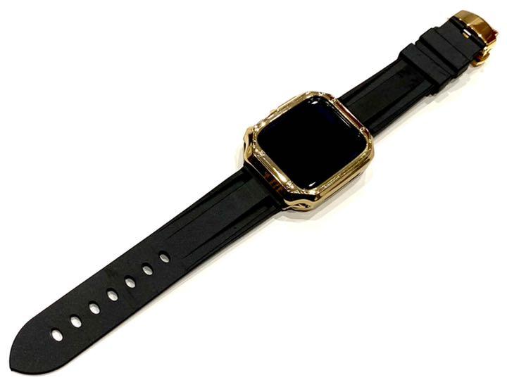 アップルウォッチ用カスタムベゼル 本革 TklSm-m28882867826 ダイヤカバーベルトセット 超歓迎特価