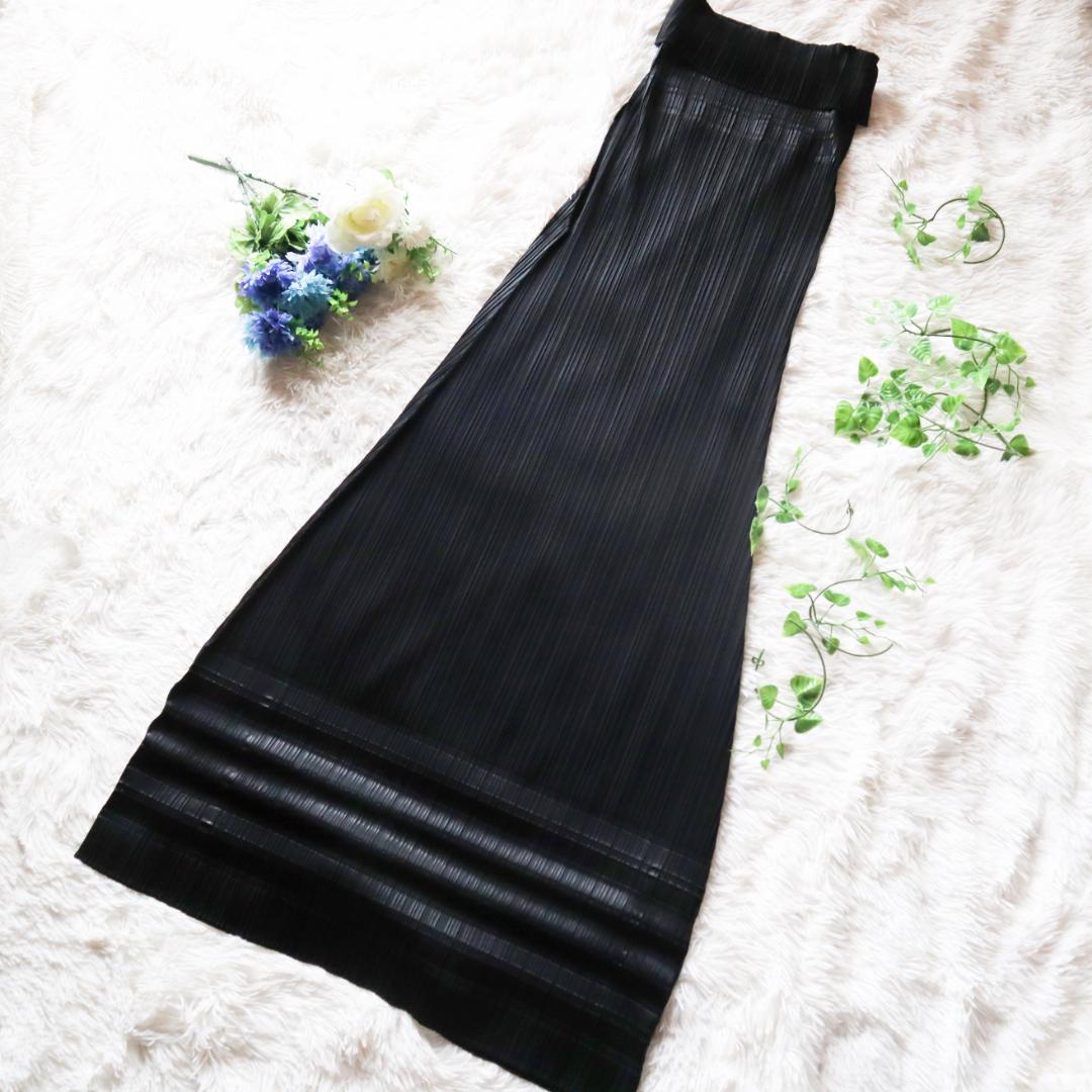 もしれませ プリーツプリーズ PLEATS PLEASE マキシ丈ワンピース ノースリーブ C3xLS-m28882935047 いいたしま