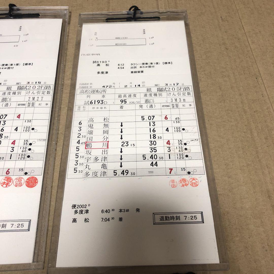 スタフ　瀬戸大橋線試運転　4枚セット