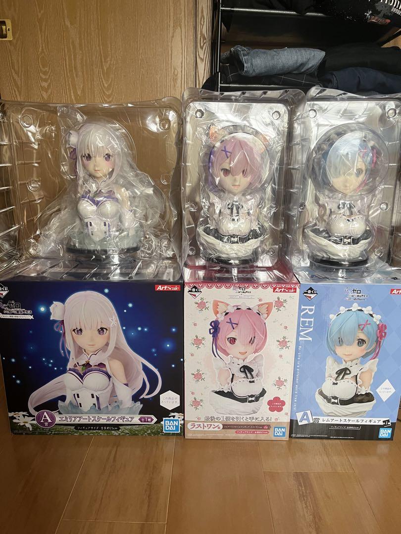 リゼロ フィギュア 一番くじ アートスケールフィギュア（中古一