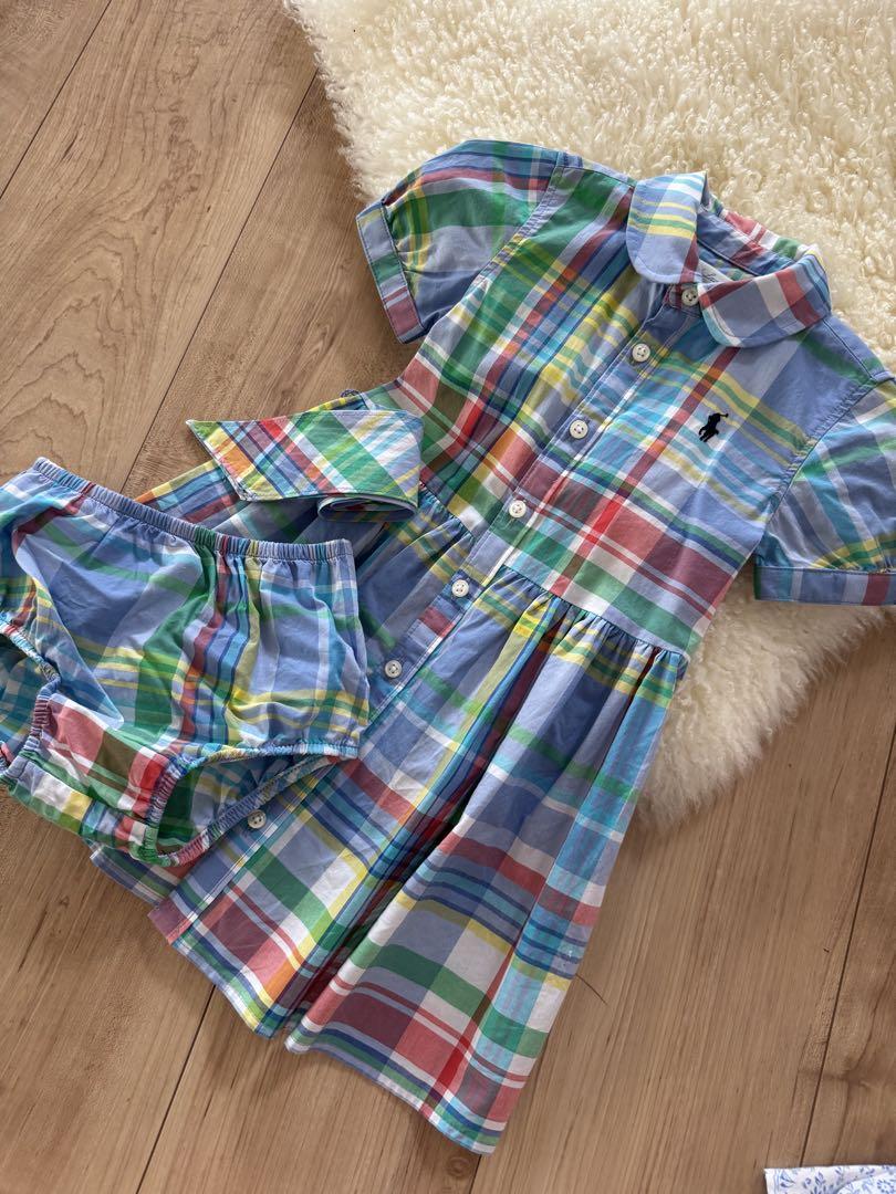 Ralph Lauren チェック柄ワンピースセット 12m - メルカリ