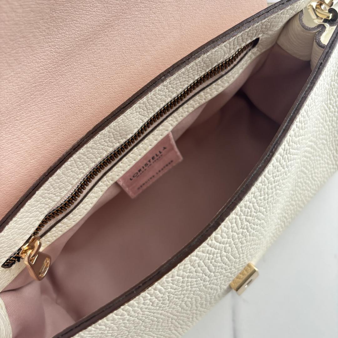 【極美品】ロリステッラ　BETH　Mサイズ　2wayショルダーバッグ　白　本革