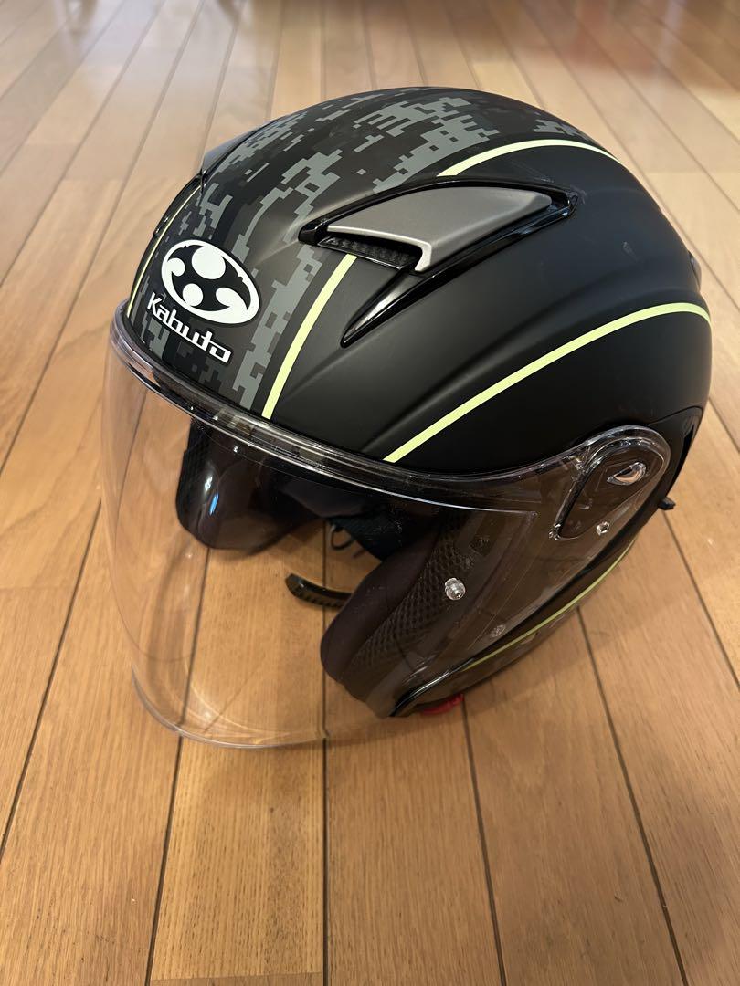 Kabuto EXEED フラットカモイエロー　ジェットヘルメット