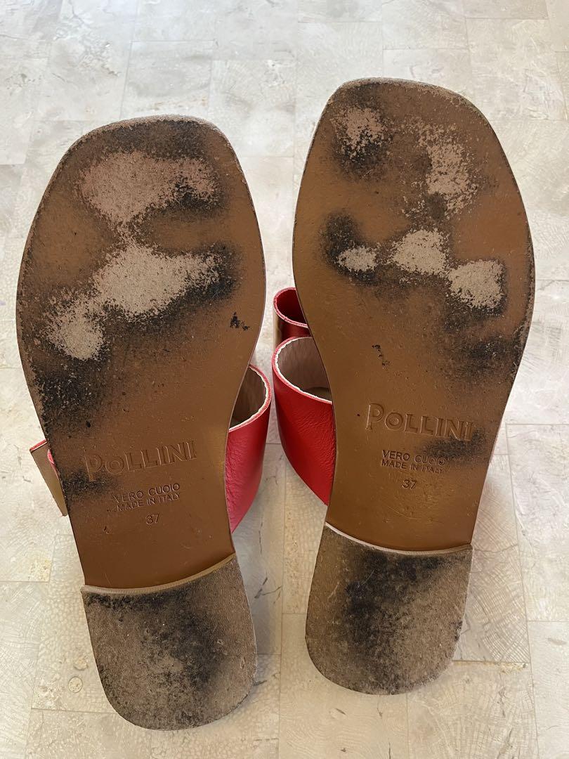 POLLINI☆ポリーニ サンダル リボン レザー サイズ37☆中古